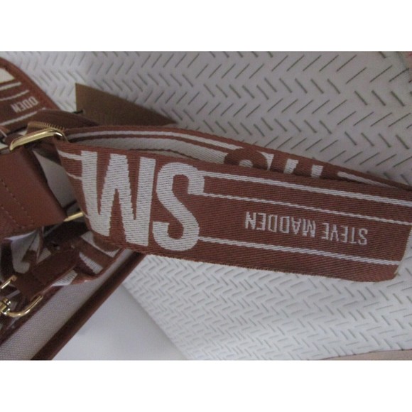NWT Steve Madden Viral Tik Tok Bag Purse Bwebber Canvas Creme Brown - Picture 11 of 15